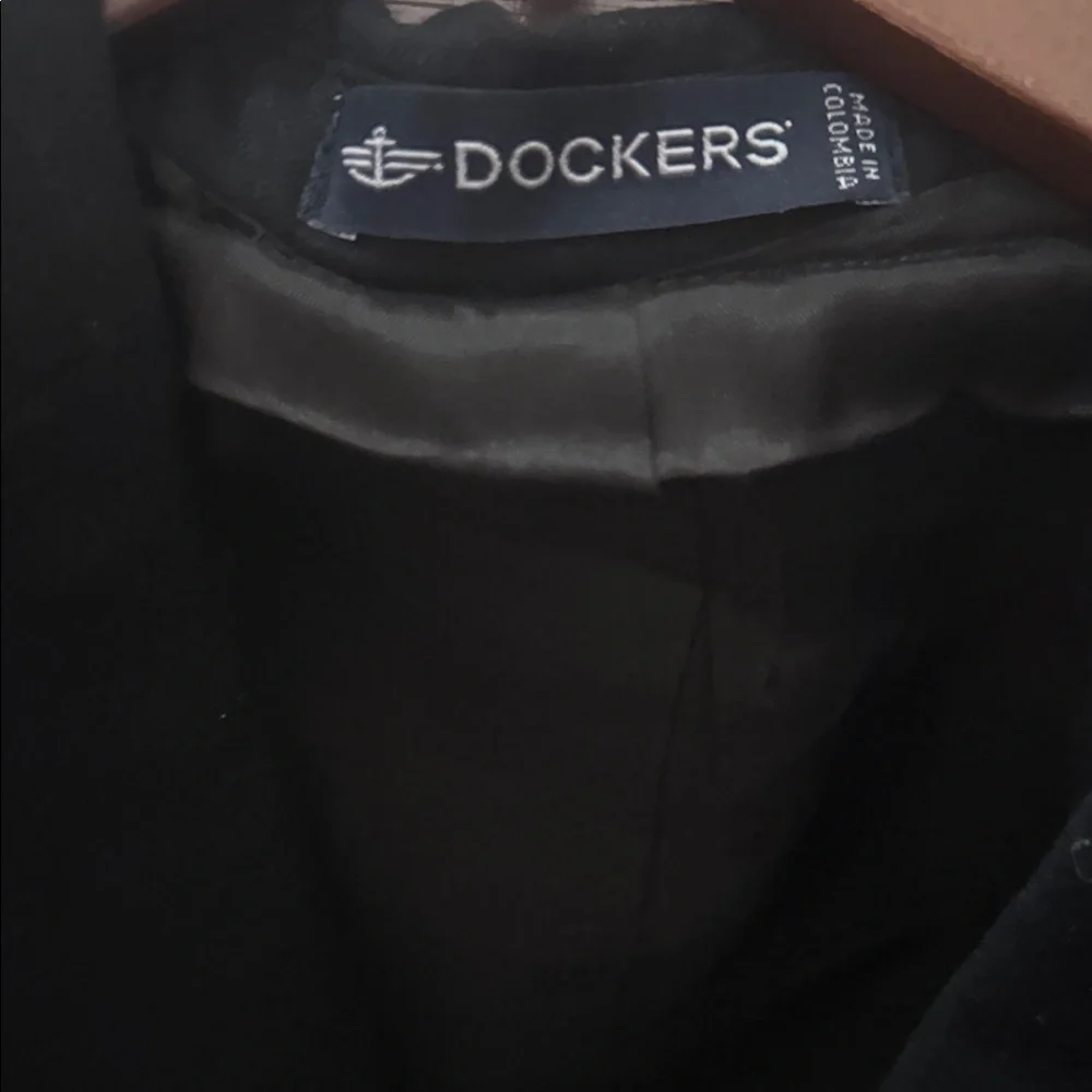 Dockers Charcoal Men's Suit Coat Blazer Fits Like a Men’s XL Wedding Guest Used